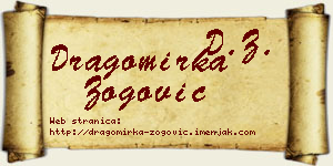Dragomirka Zogović vizit kartica